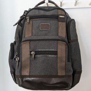High End Tumi Backpack with Leather Details